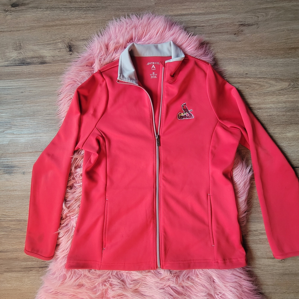 Antigua Women's Cardinal Red Bomber Jacket